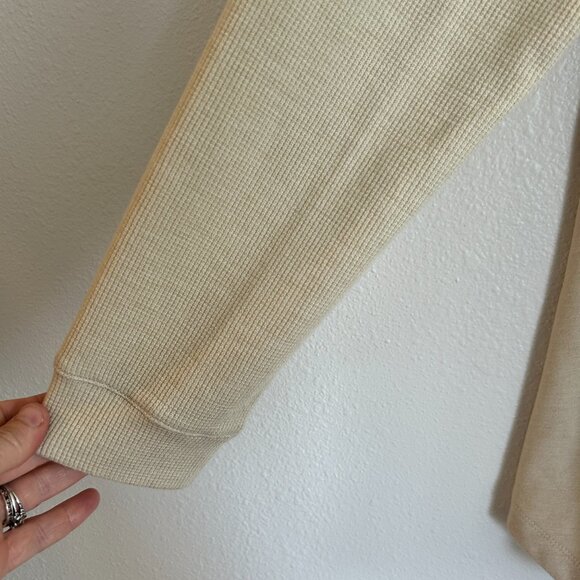 Logo Lori Goldstein Cardigan XL Tan Hoodie Open Front Lace Hood - Picture 4 of 11